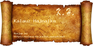 Kalauz Hajnalka névjegykártya